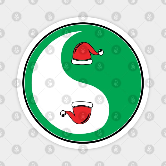 Christmas Yin-Yang 8 Magnet by art-by-shadab